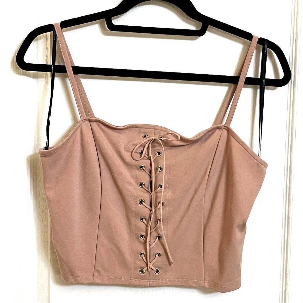 NWT - Forever 21 Lace-Up Crop Tank
